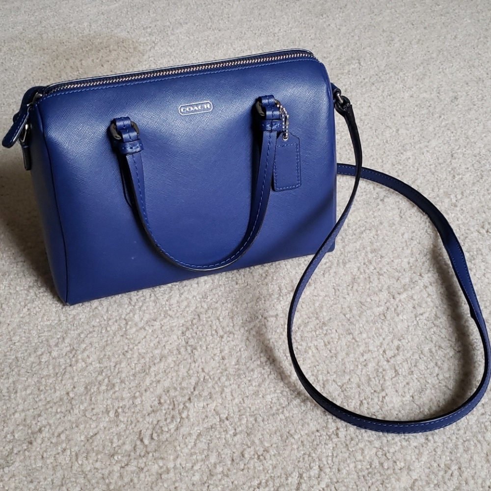COACH Cobalt Blue Leather Shoulder Bag